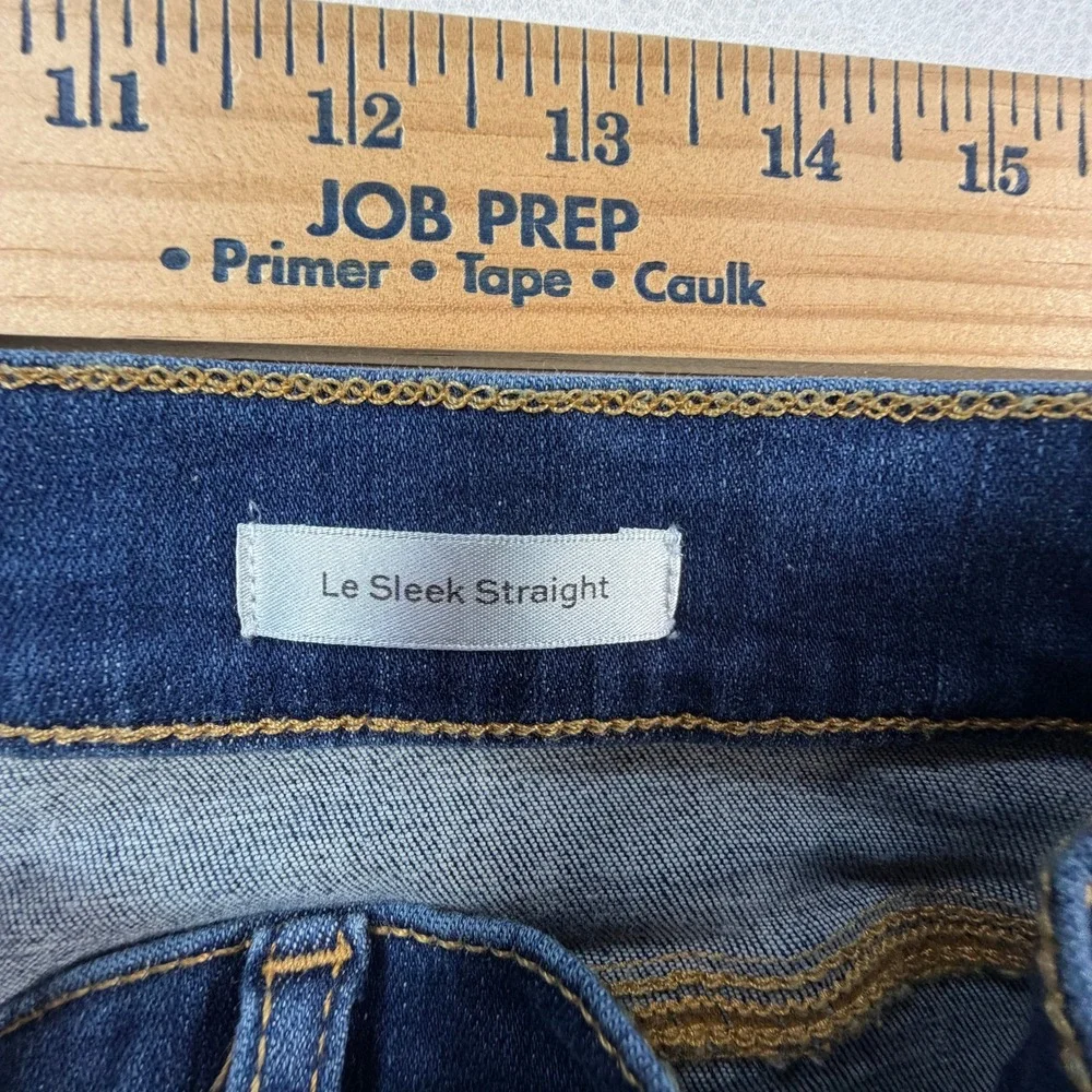 Frame Le Sleek Straight Jeans Womens 34 Malta Dark Wash High Rise MSRP $278